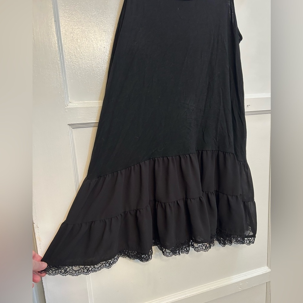Altar’d State Black Slip Tank Lace Trim Medium - Picture 2 of 4